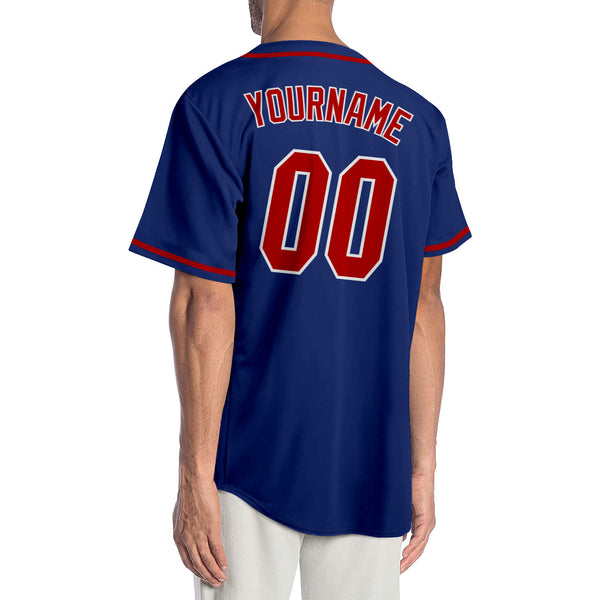 Custom Royal Red-White Authentic Baseball Jersey