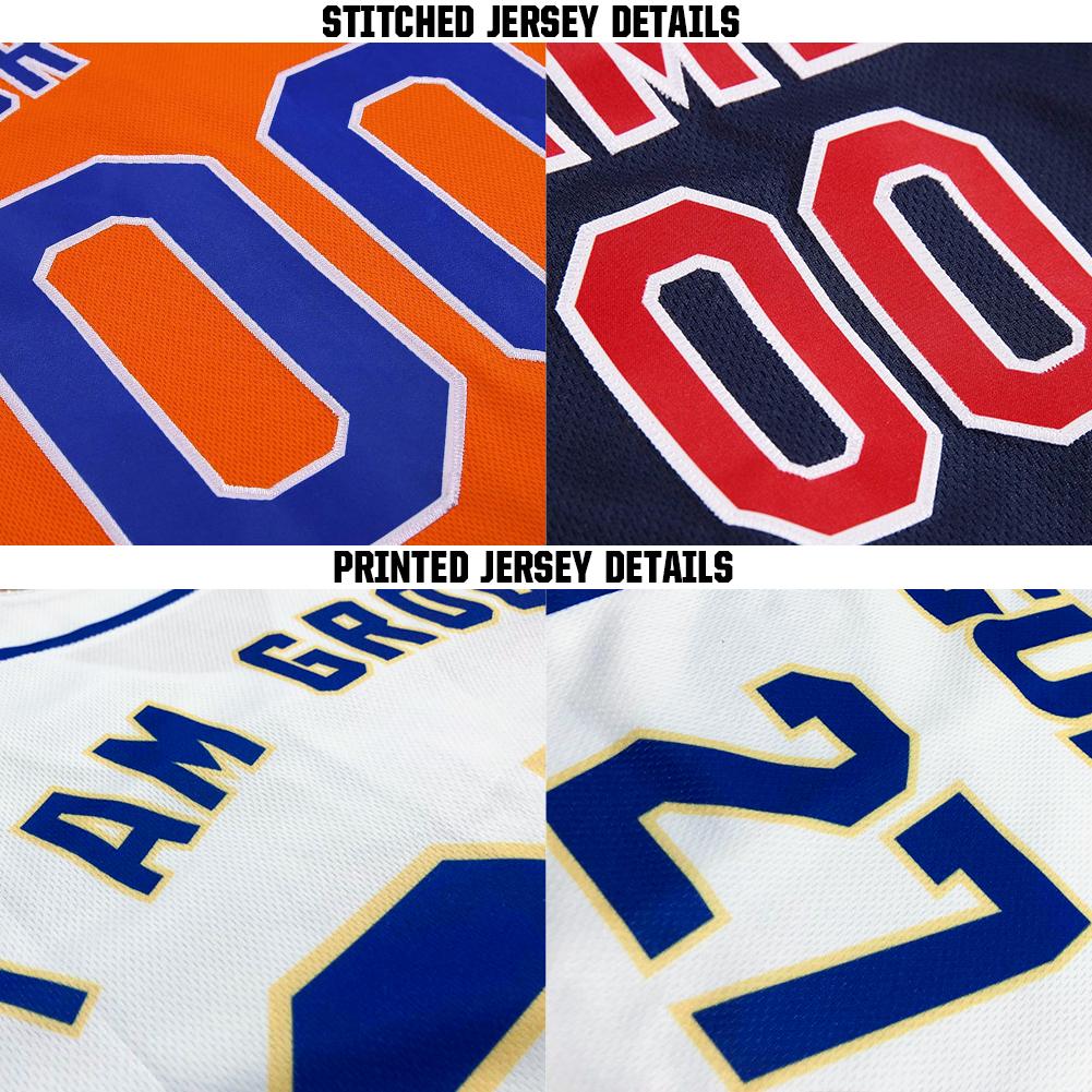 Custom Orange Black Cream-Old Gold  Baseball Jersey