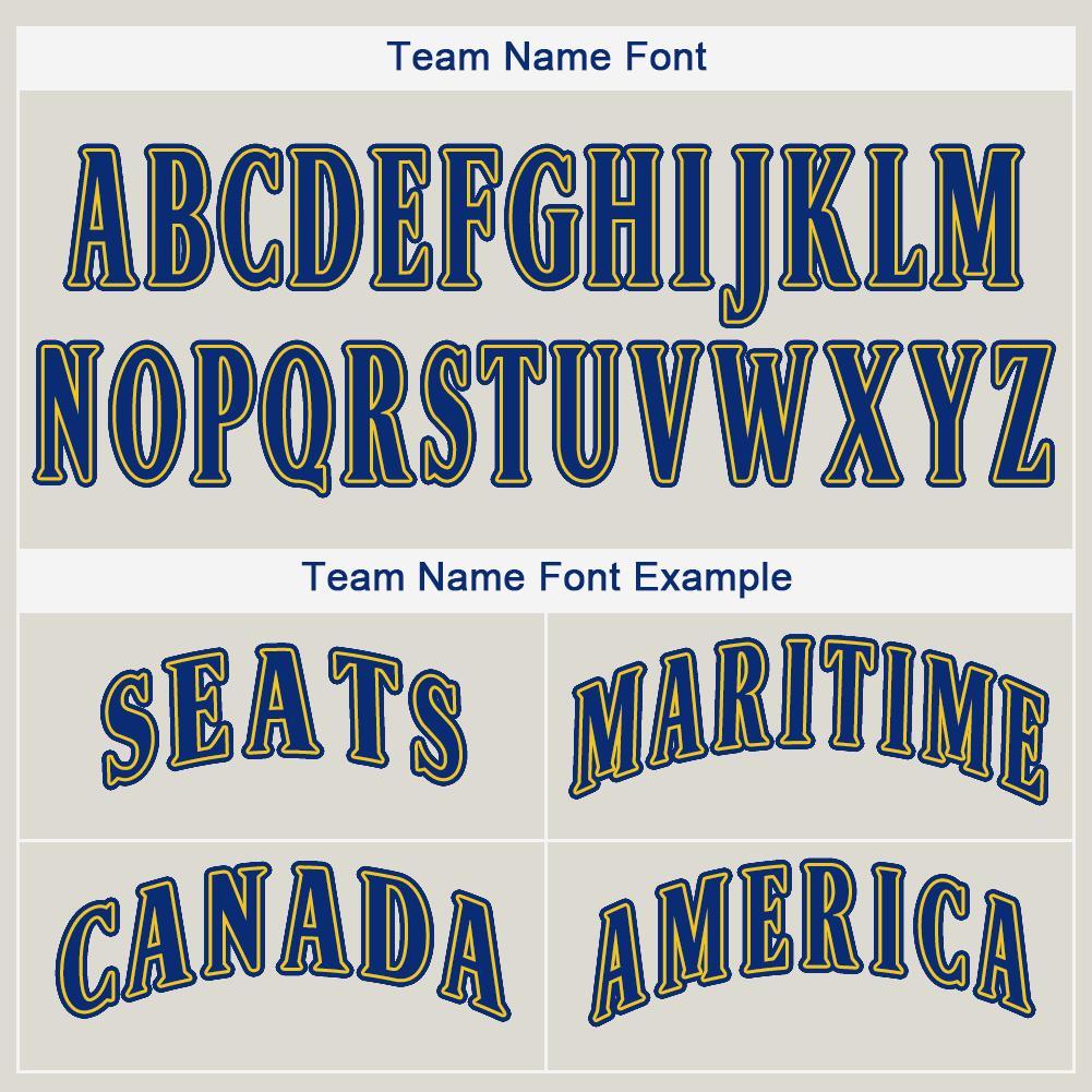 Custom Cream Royal-Gold Baseball Jersey