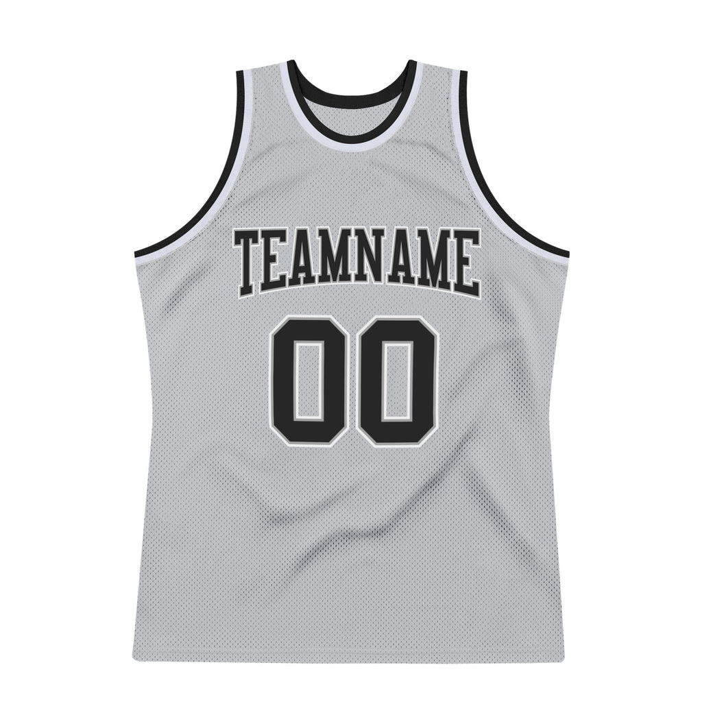 FIITG Custom Basketball Jersey White Black Authentic Throwback Men's Size:3XL