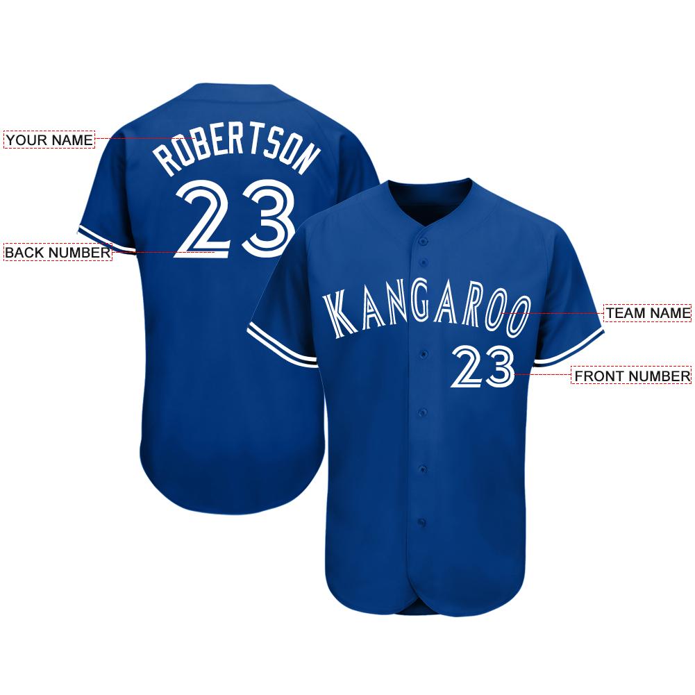 Custom Royal White Baseball Jersey