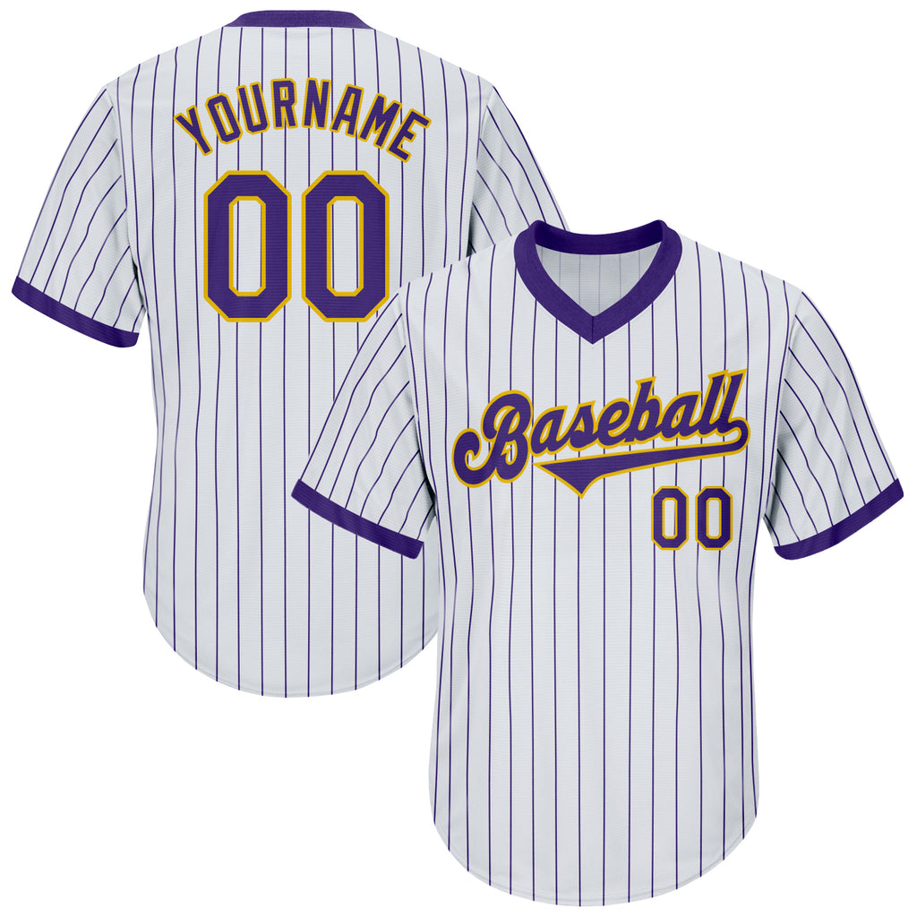 Cheap Custom Thunder Blue Purple-Yellow Authentic Baseball Jersey