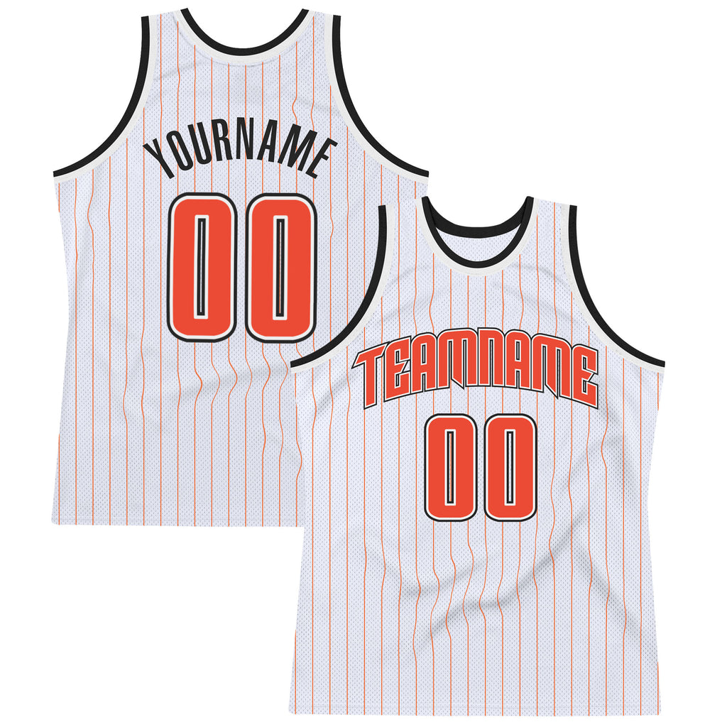 Orange and sales white basketball jersey
